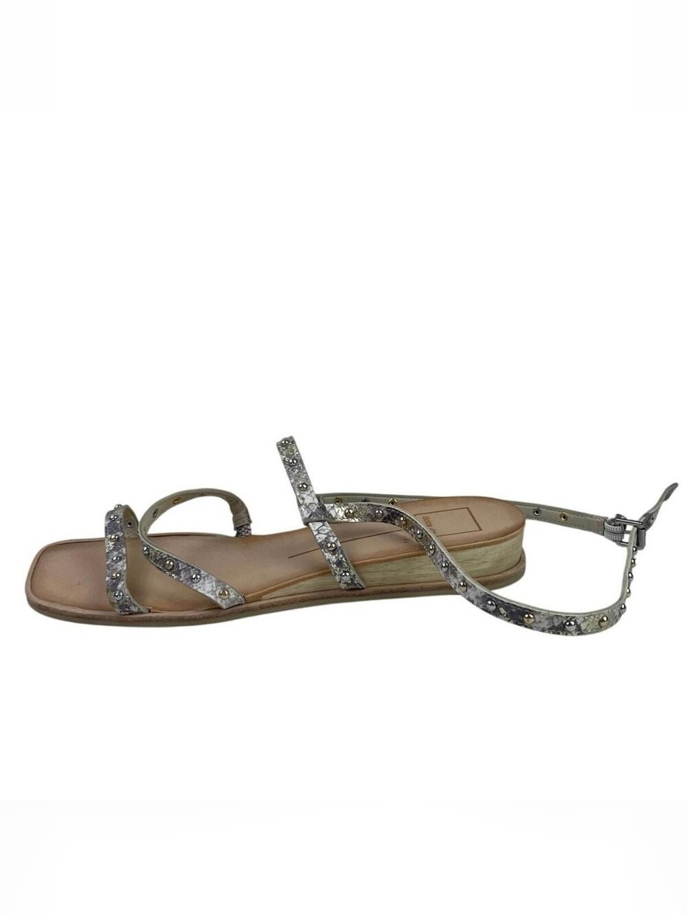 Dolce Vita Silver Crystal-Strap Flat Sandals